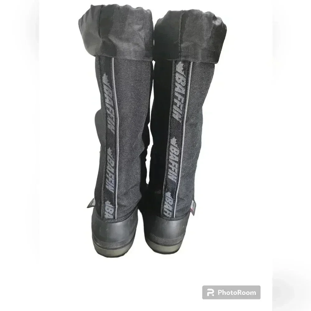 Baffin Technology Winter Boots Men's Size 9W Black Nylon / Rubber Made in Canada